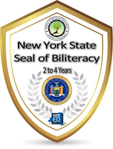 NYS Seal of Biliteracy Badge for 2-4 Years