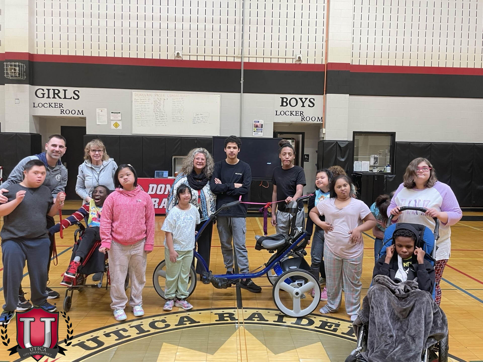 Photo indicating Donovan Middle School received a shiny new Adapted PE Rifton Tricycle